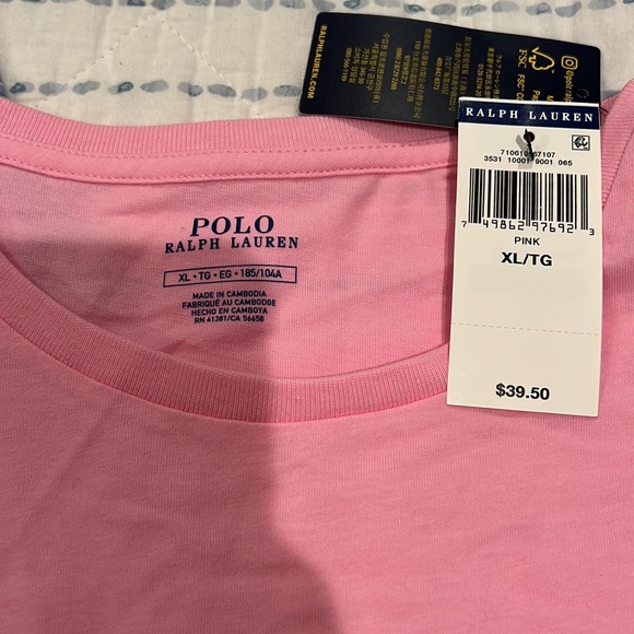 Mens pink Ralph Lauren tshirt brand new size XL - Picture 2 of 4